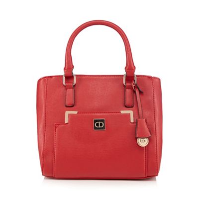 Bright red double zip pocket grab bag